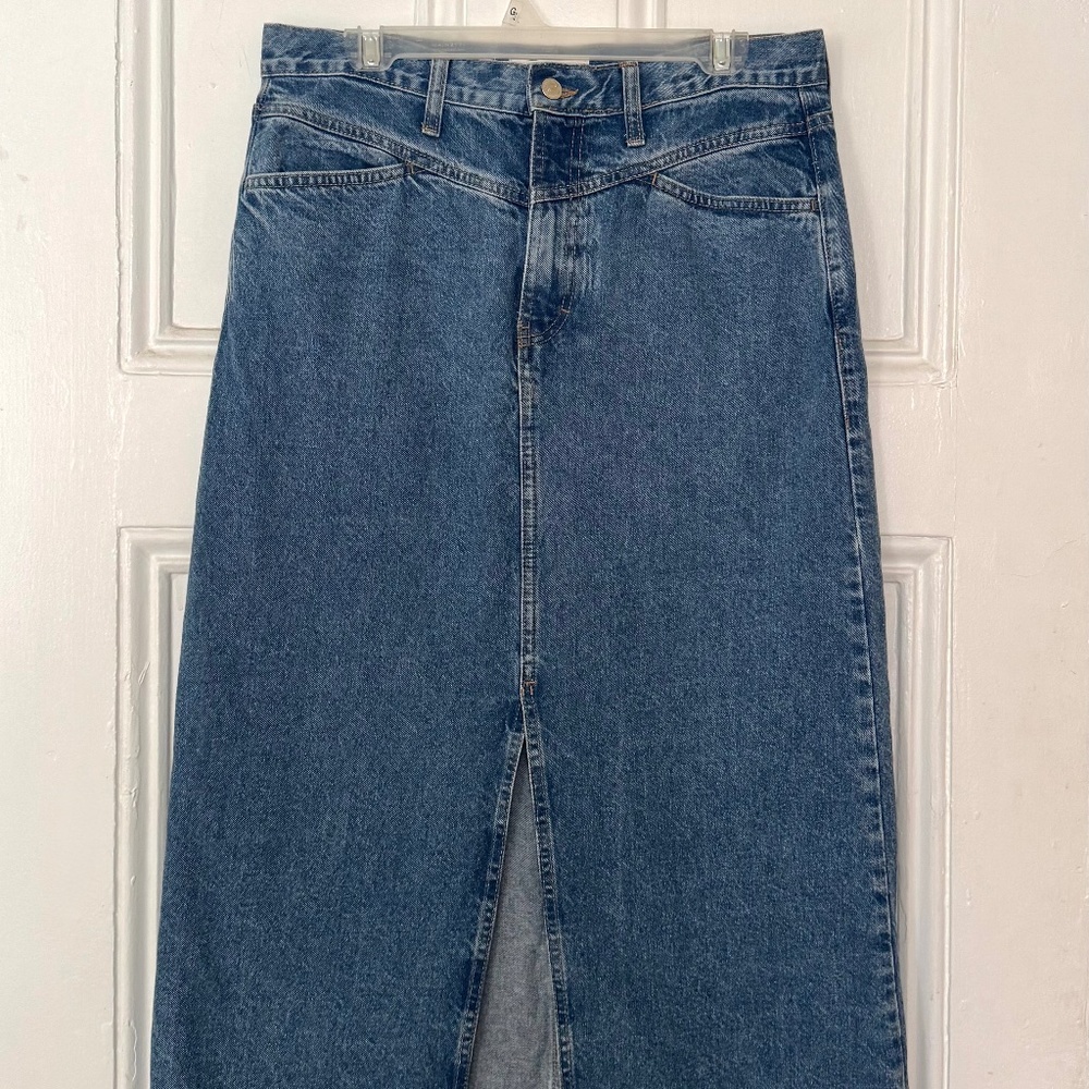 Mango Long Denim Skirt